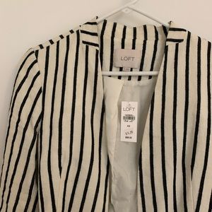 Loft Striped Linen Blazer